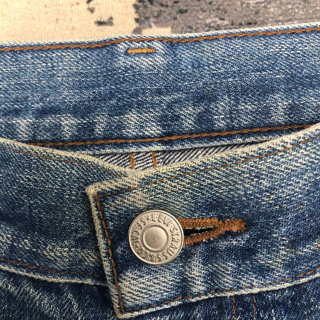 Levi's × Levi's Vintage Clothing P763 VTG BIG E 502xx LEVI'S SELVEDGE DISTRESSED JEANS Size US 31 - 6 Thumbnail