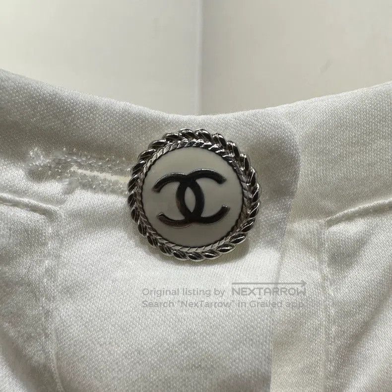 Chanel Chanel Solid color Logo button short-sleeved dress Size S / US 4 / IT 40 - 7 Thumbnail