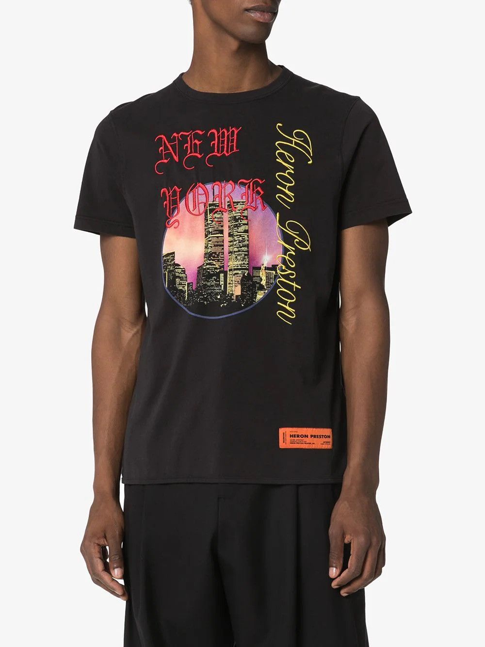 image of Heron Preston Nyc Skyline Tee in Black, Men's (Size Small)