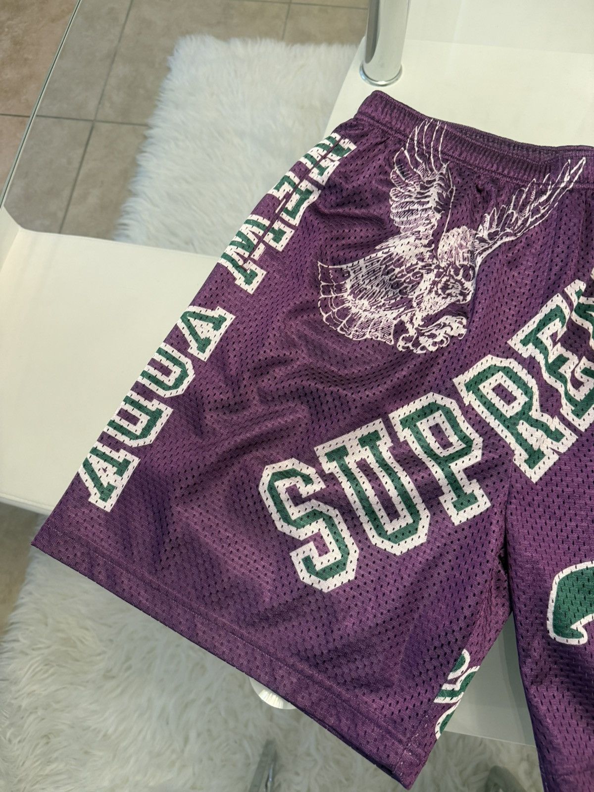 Supreme Supreme Varsity Mesh Short Purple Size US 29 - 5 Thumbnail