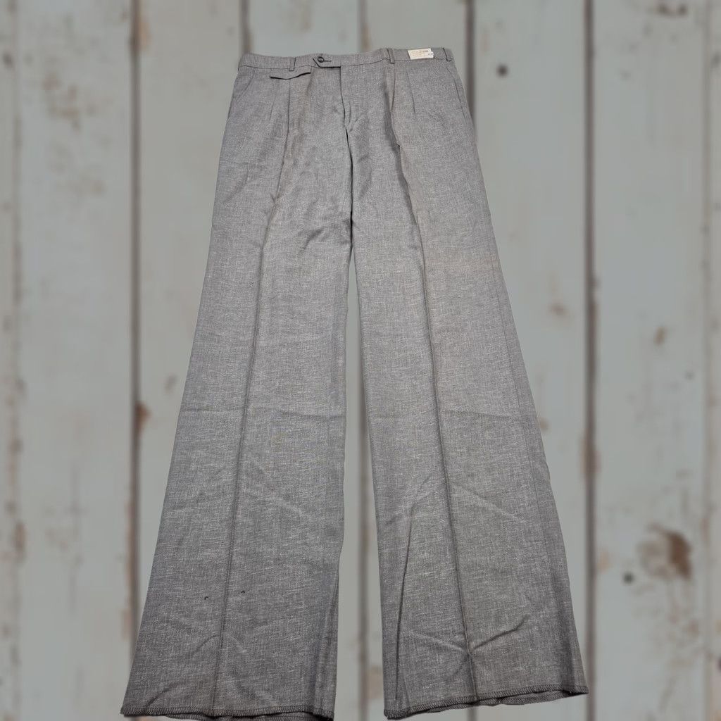 Christopher Kane VINTAGE Christopher Dress Pants Mens 38x36 Gray Wool Linen Pleated Unhemmed FLAW Size US 38 / EU 54 - 1 Thumbnail