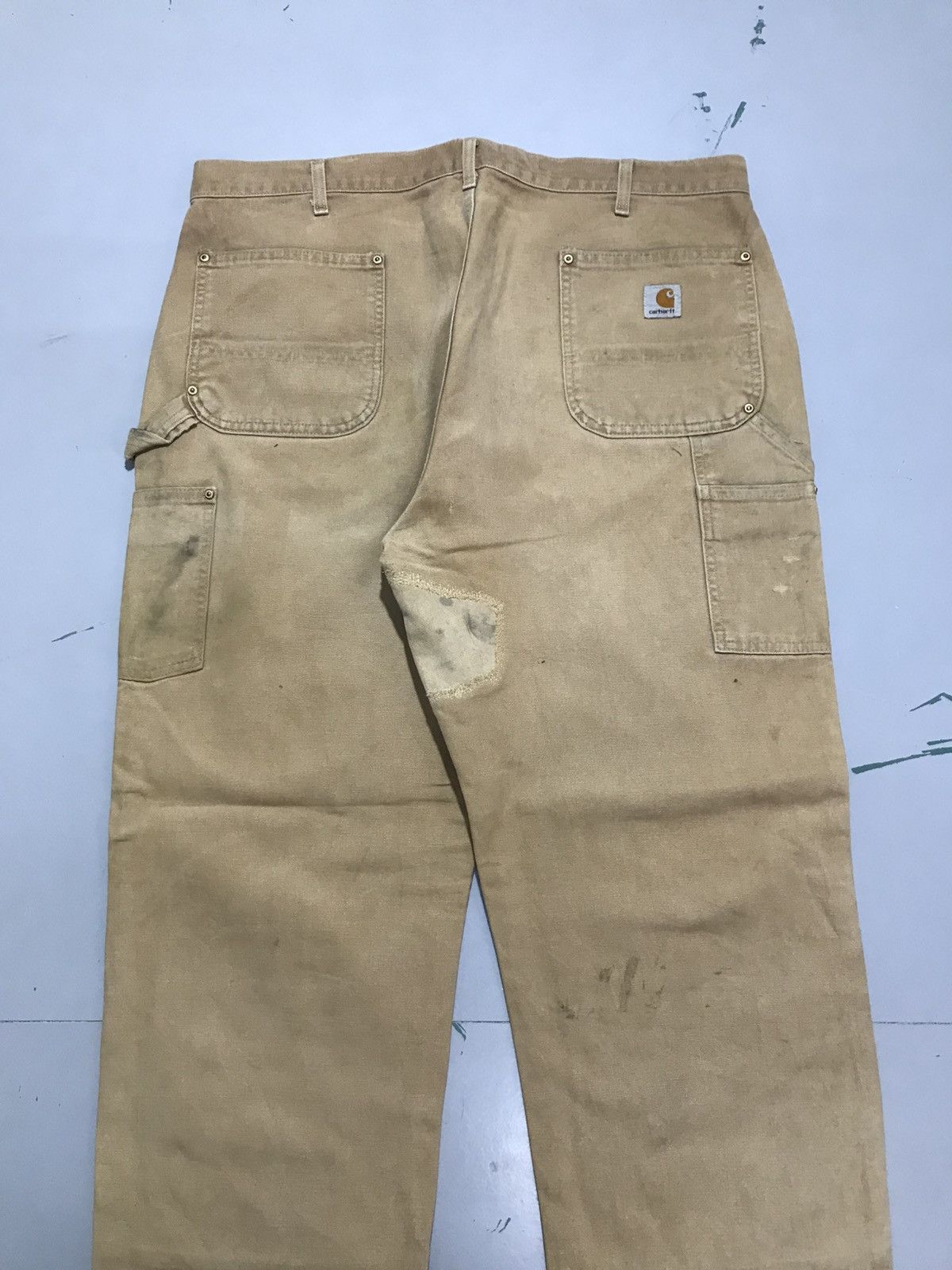 Carhartt Vintage carhartt B01 BRN double knee damaged workwear Size US 40 / EU 56 - 9 Thumbnail