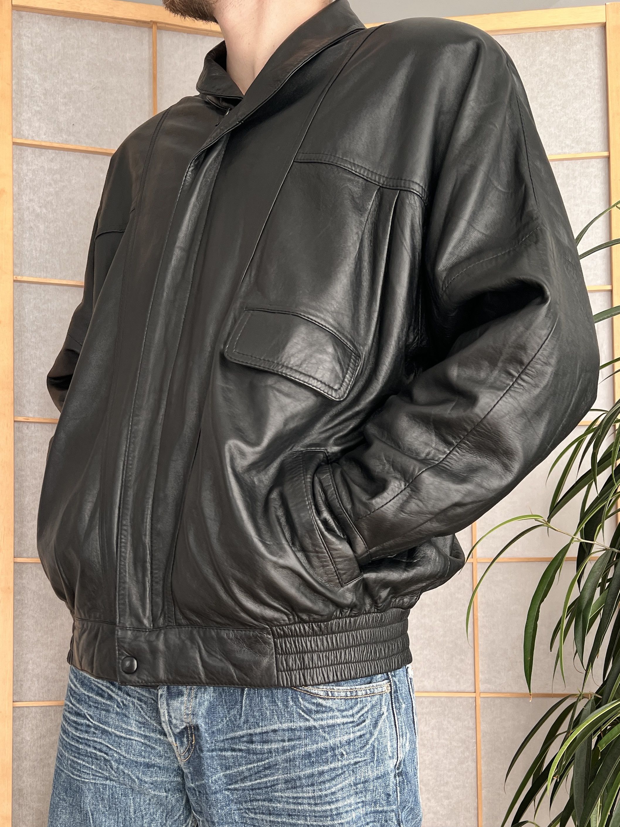 Yohji Yamamoto 2000s JAPANESE ISSEY MIYAKE STYLE LEATHER JACKET LGB I6W9 L Size US M / EU 48-50 / 2 - 5 Thumbnail