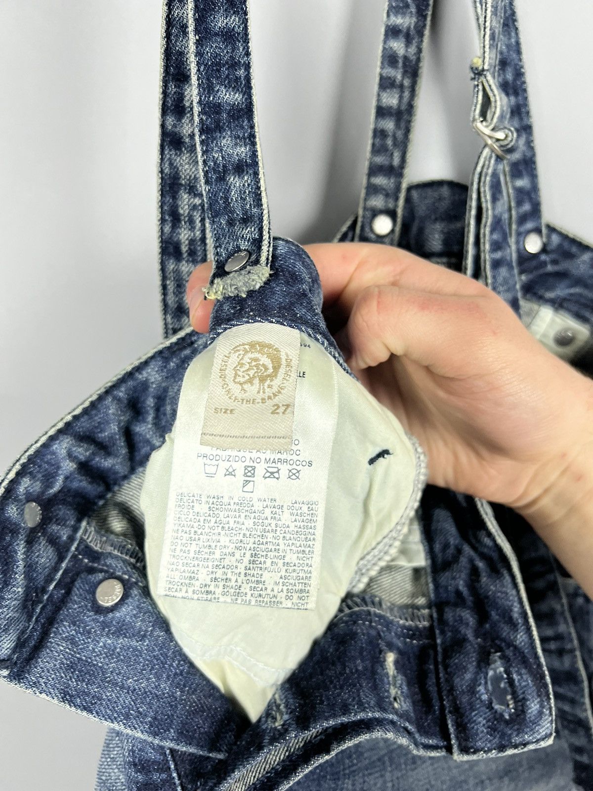 Diesel W27 Diesel jeans / jumpsuit with removable suspenders Size 27" / US 4 / IT 40 - 10 Thumbnail