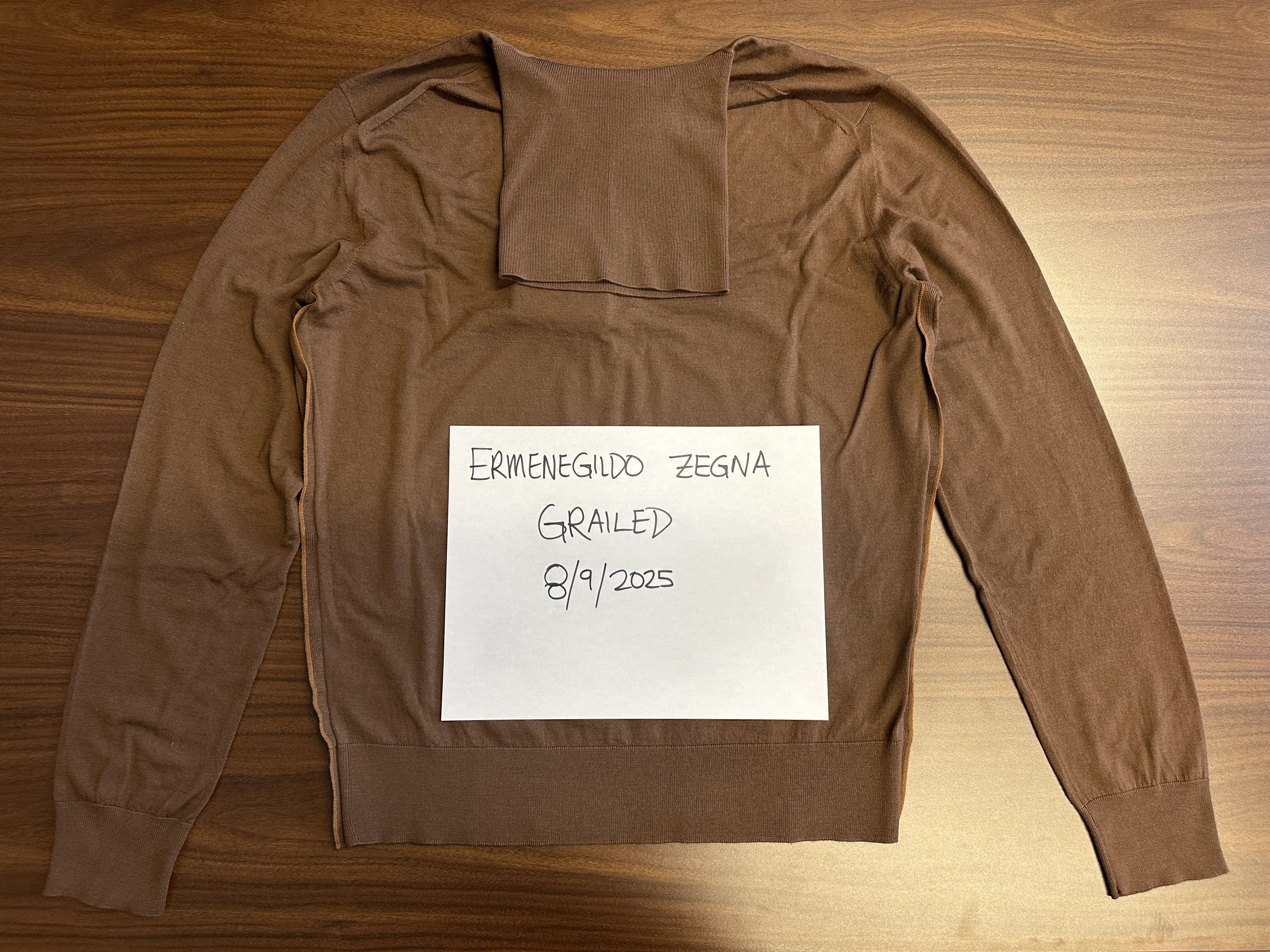 Ermenegildo Zegna Zegna Couture Brown Wool Roll Neck Jumper Size US S / EU 44-46 / 1 - 14 Thumbnail