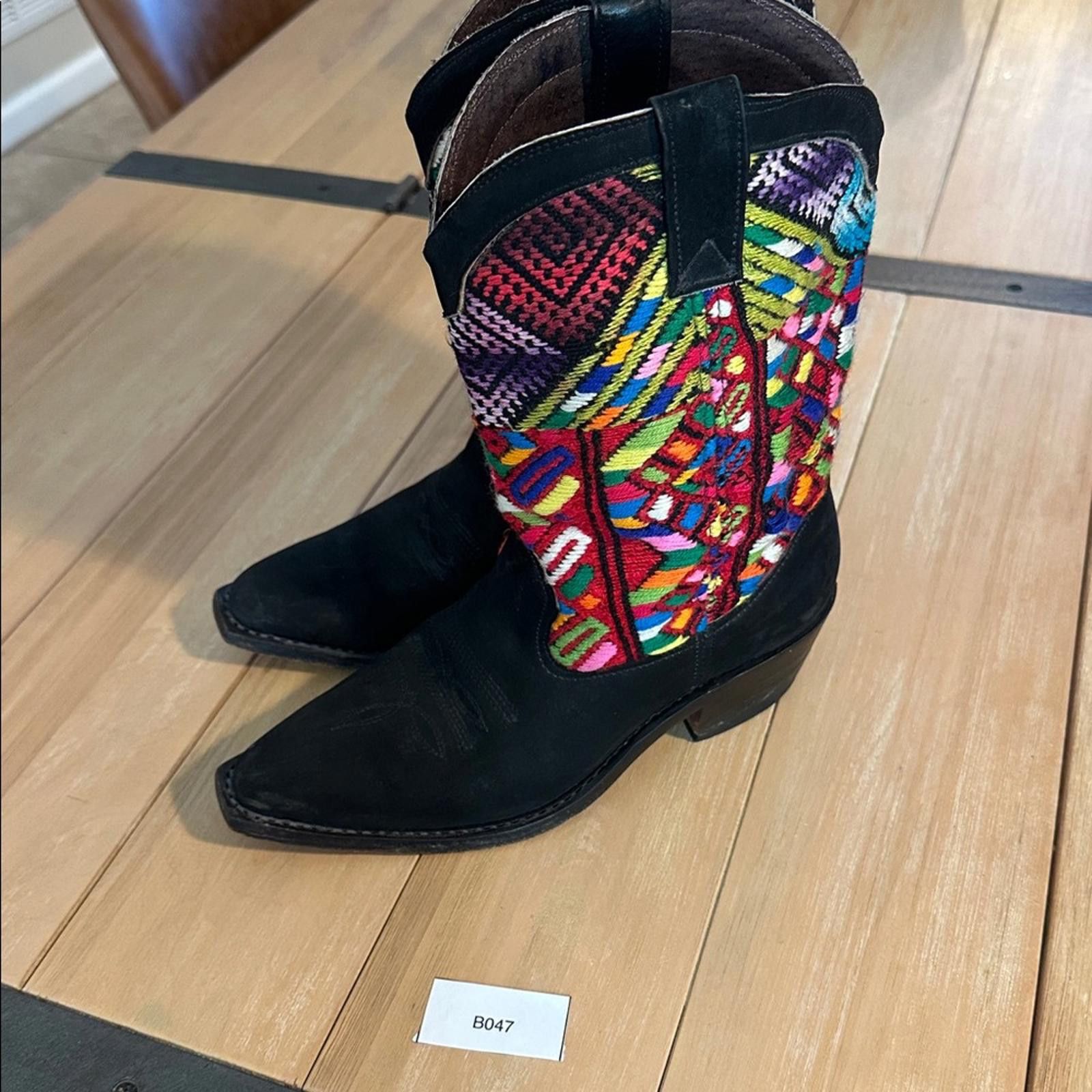 Studio D'Artisan Handmade 90’s 8.5 Cowboy Boot Black Leather Jorge Leonel Size US 8.5 / IT 38.5 - 2 Thumbnail