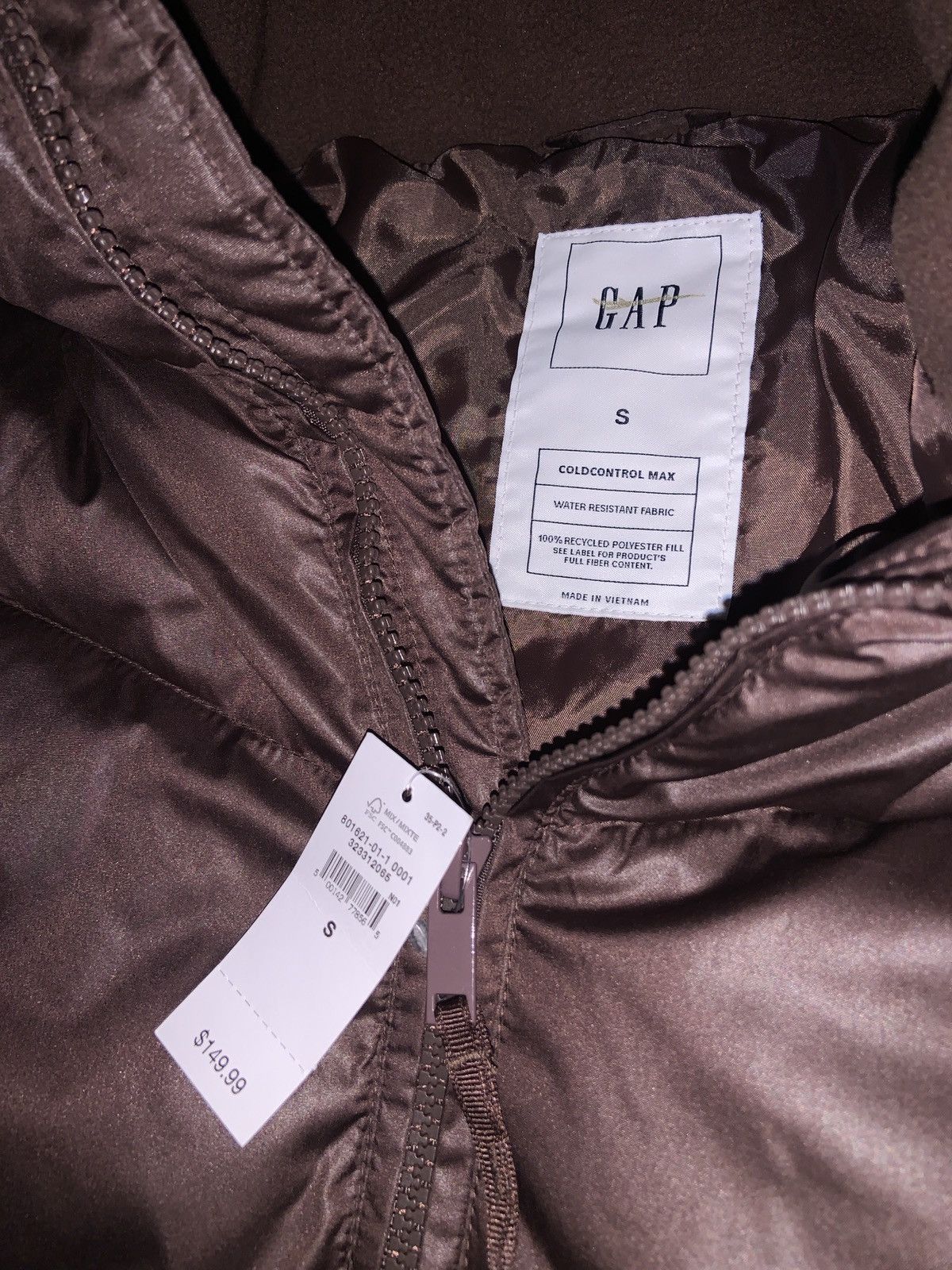 Gap Womens - Cold Control Max Midi Puffer Coat - Size S - Brown Size S / US 4 / IT 40 - 5 Thumbnail