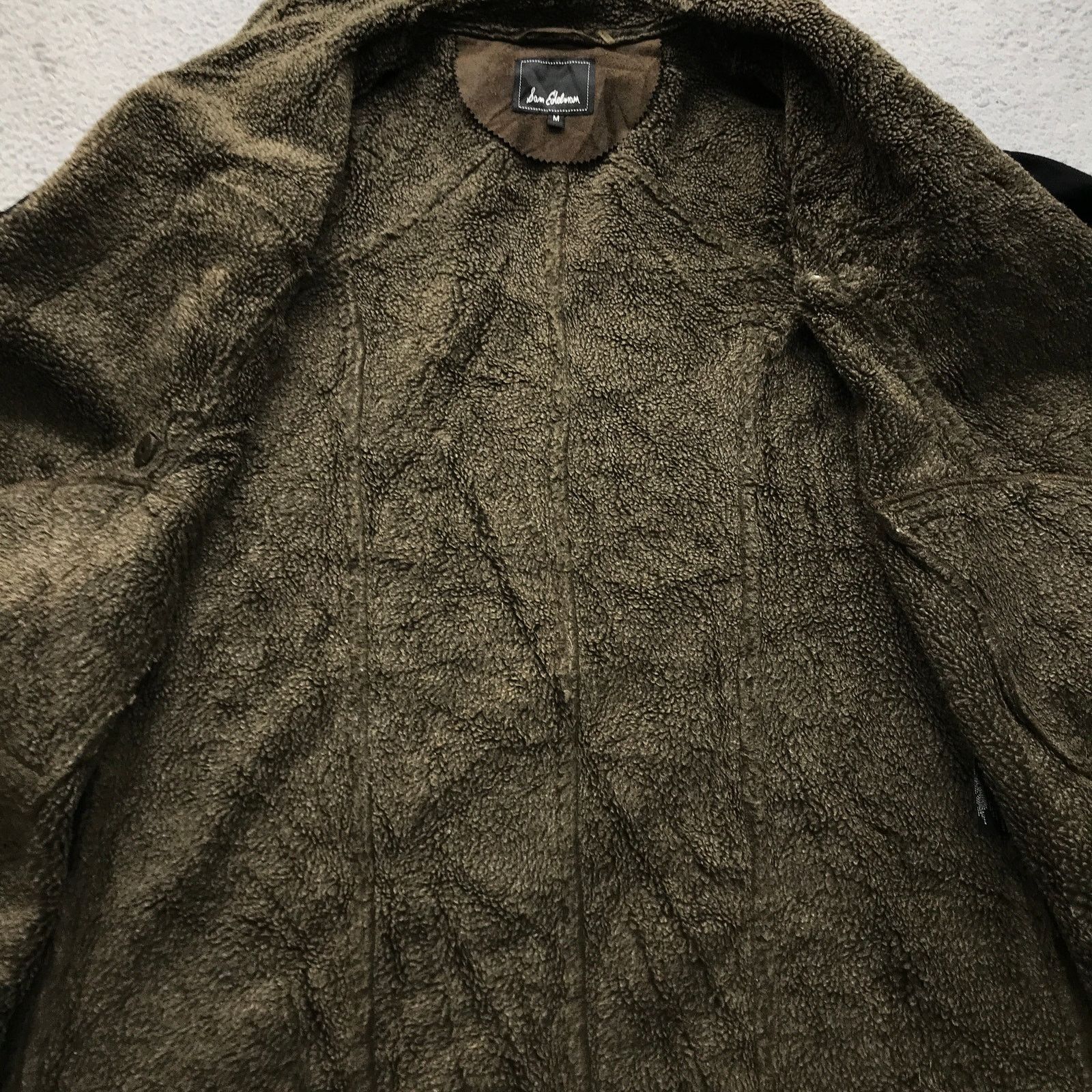 Sam Edelman Sam Edelman Wool Blend Leather Jacket Women's M Olive Green Size M / US 6-8 / IT 42-44 - 7 Thumbnail