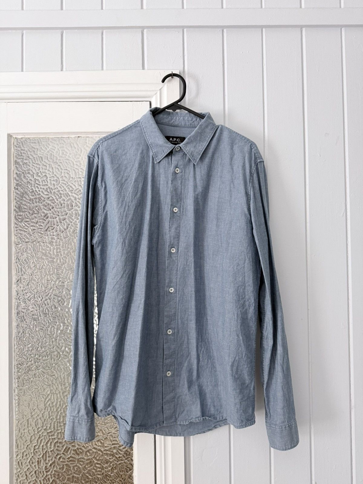 A.P.C. A.P.C. HECTOR LOGO CHAMBRAY SHIRT Size US M / EU 48-50 / 2 - 1 Thumbnail