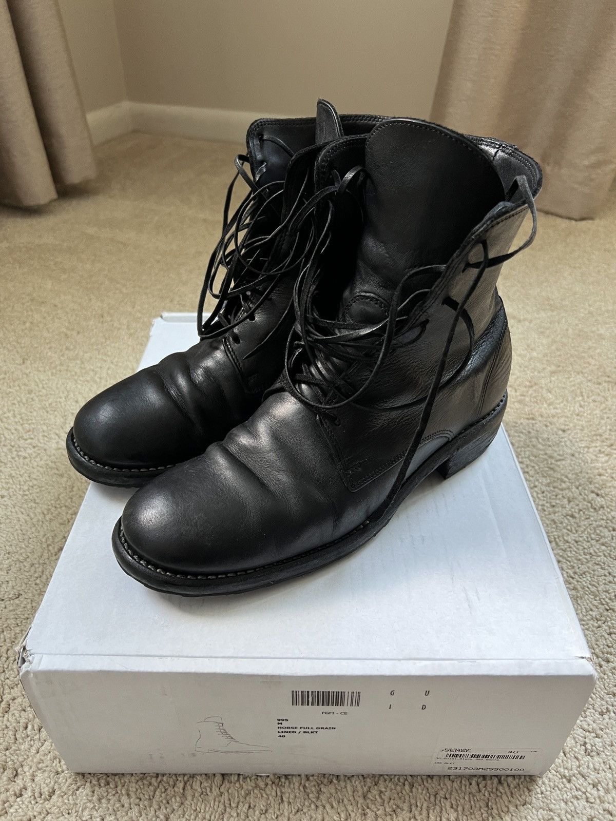 image of Guidi 995 Boots in Black, Men's (Size 7)