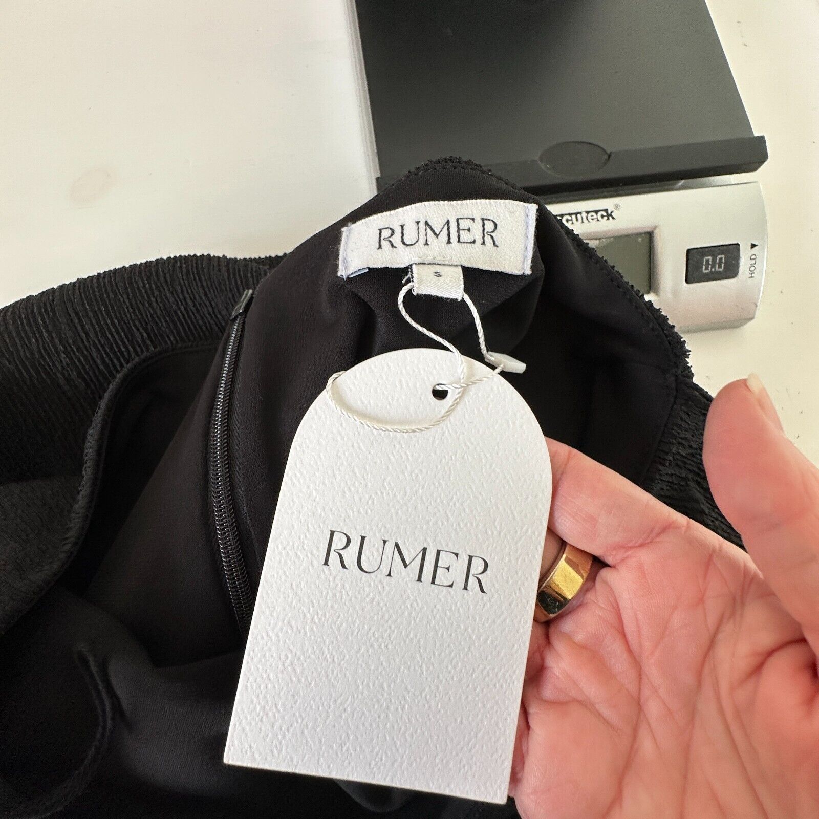 Other NWT Rumer Black High Waist Pencil Tucker Maxi Back Slit S Size 26" / US 2 / IT 38 - 8 Thumbnail