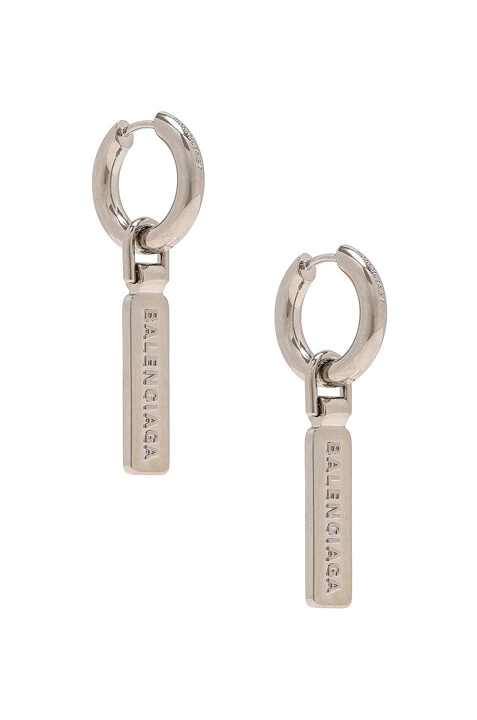 o1bcso1str1024 Size: OS / Skate Tag Earrings in SiIver