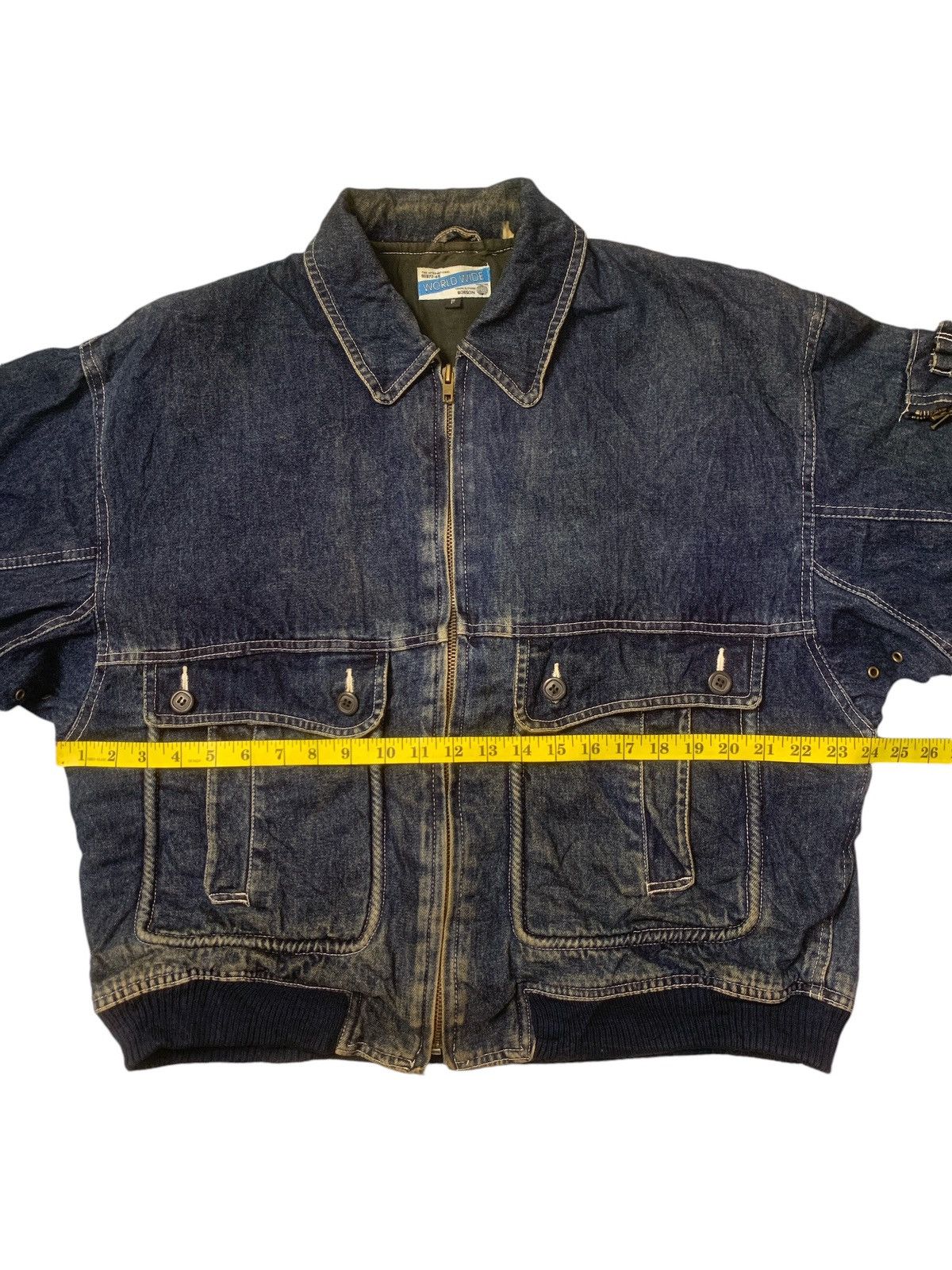 Worldwide Youth Rare Design Vintage World Wide Bobson Denim Jackets Size US L / EU 52-54 / 3 - 9 Thumbnail