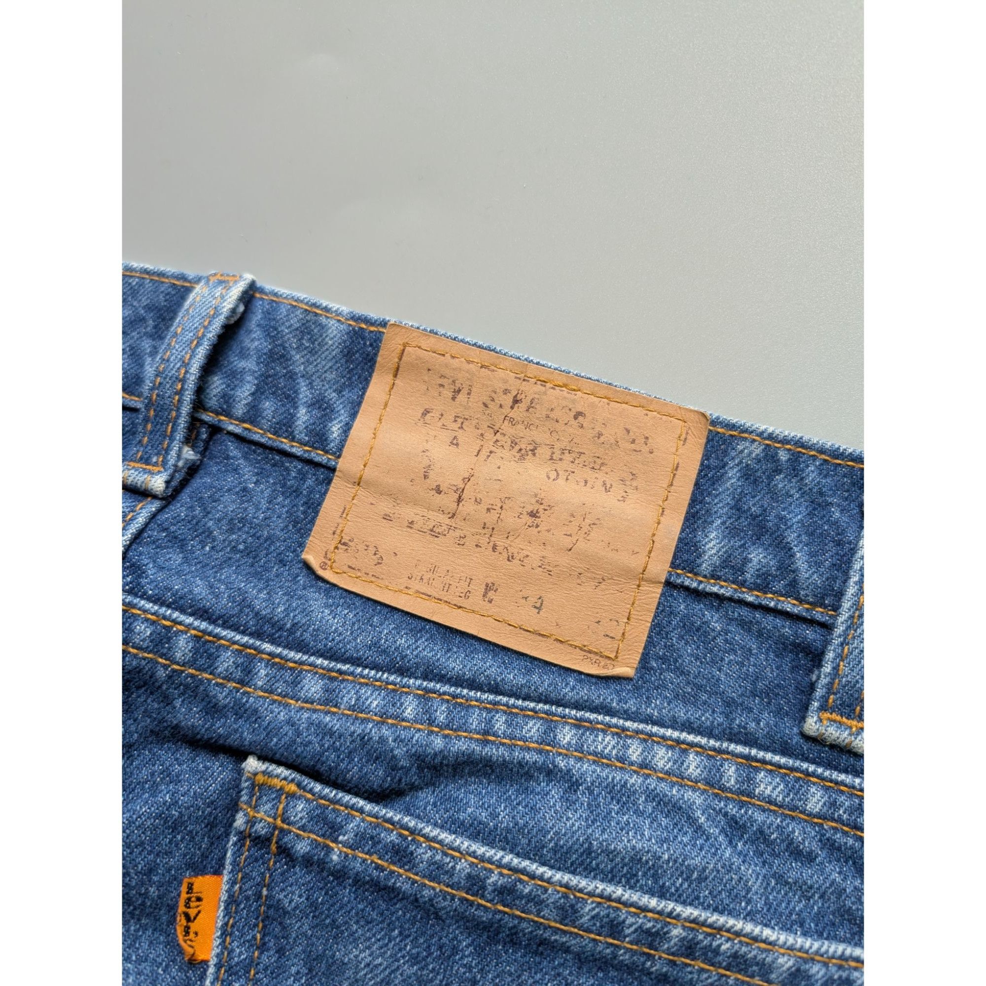 Levi's Levi's 505 Made In USA Orange Tab Indigo Denim Jeans (Y1074) Size US 34 / EU 50 - 12 Thumbnail