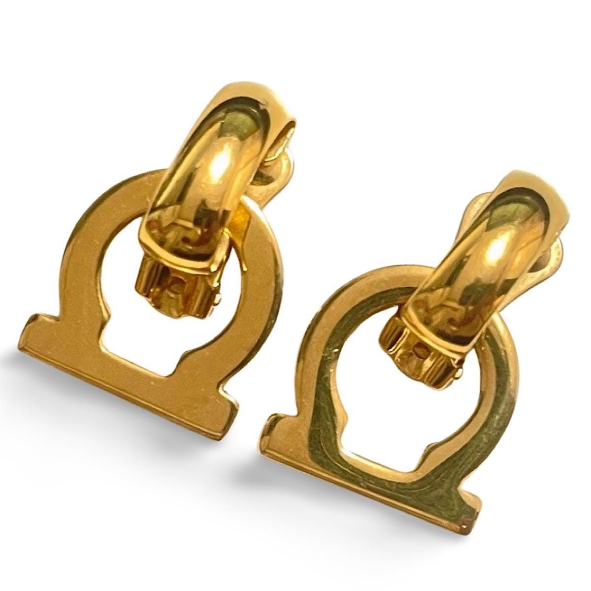 Salvatore Ferragamo Vintage Salvatore Ferragamo golden gancini dangle earrings. Size ONE SIZE - 3 Thumbnail
