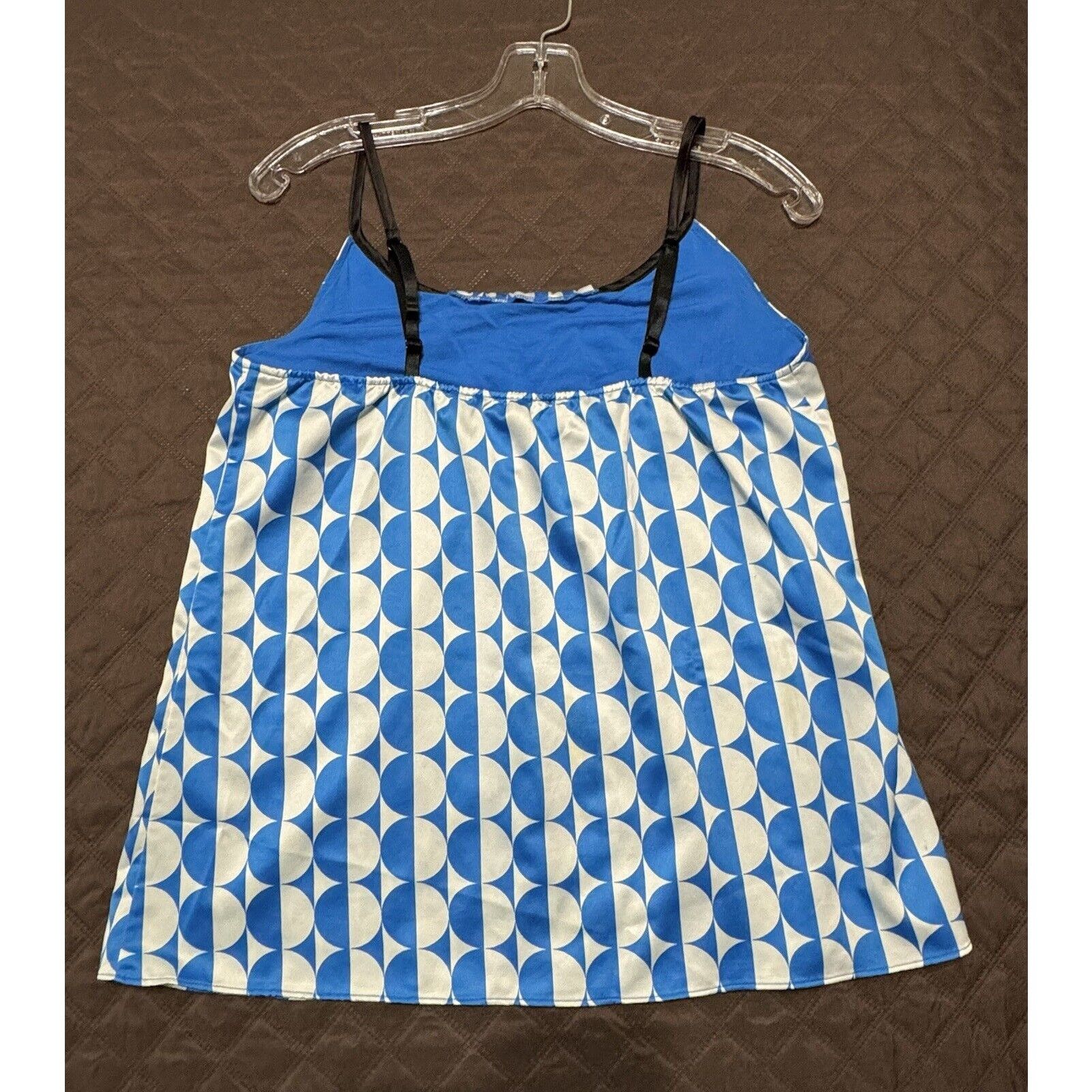 Other New York & Company Women's Blue/White Spaghetti Strap Top M Size M / US 6-8 / IT 42-44 - 4 Thumbnail