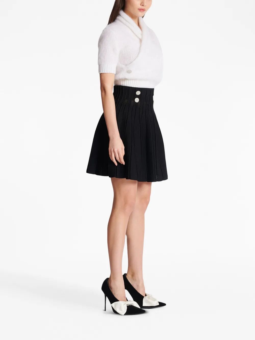 Balmain o1y0625 Mini Skirt in Black Size 28" / US 6 / IT 42 - 5 Thumbnail