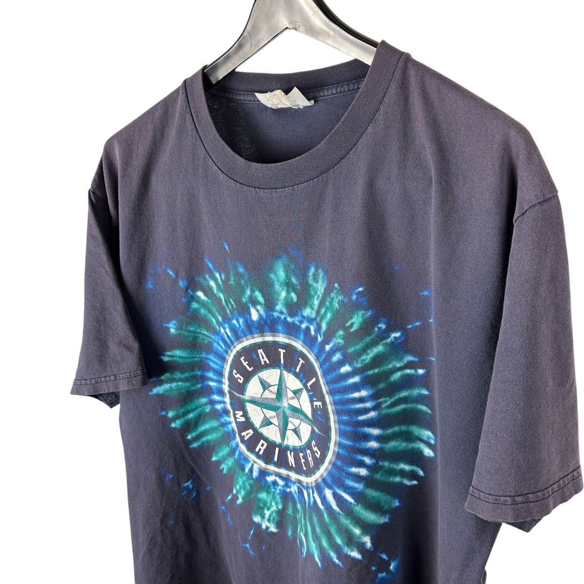 Vintage Vintage 90s Seattle Mariners Tie Dye MLB Shirt Size US L / EU 52-54 / 3 - 6 Thumbnail