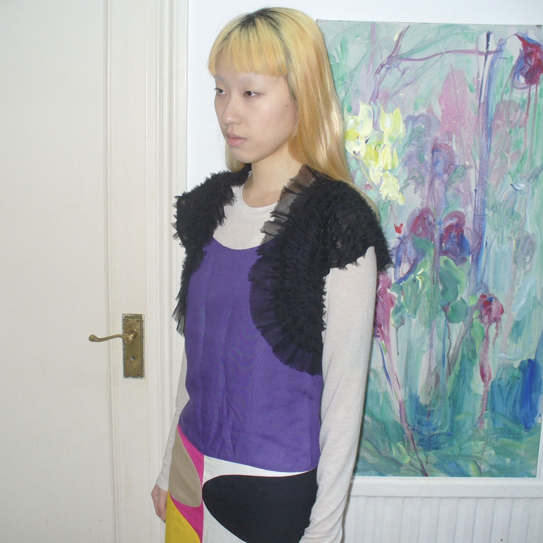 Other From Japan preloved black ruffled boléro shrug Size S / US 4 / IT 40 - 2 Thumbnail