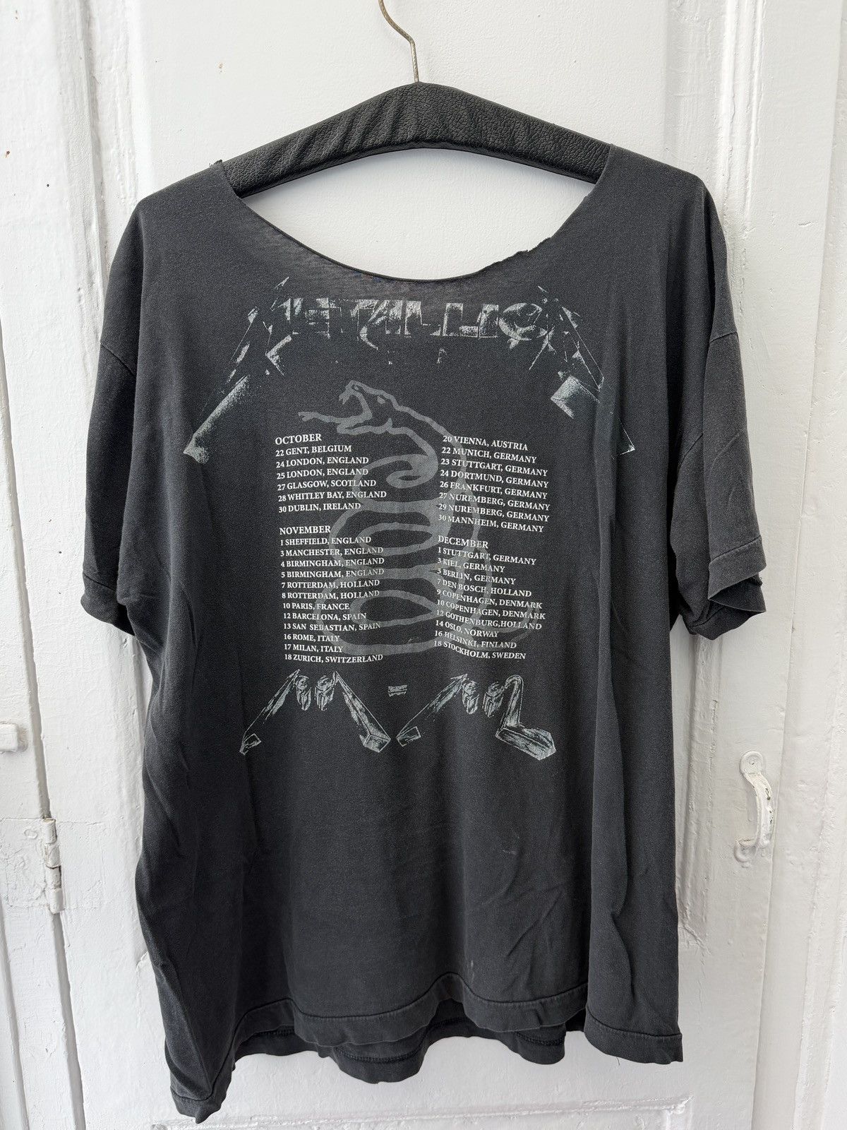 Metallica Vintage 90’s Metallica Black Tour Tee Size US L / EU 52-54 / 3 - 2 Thumbnail