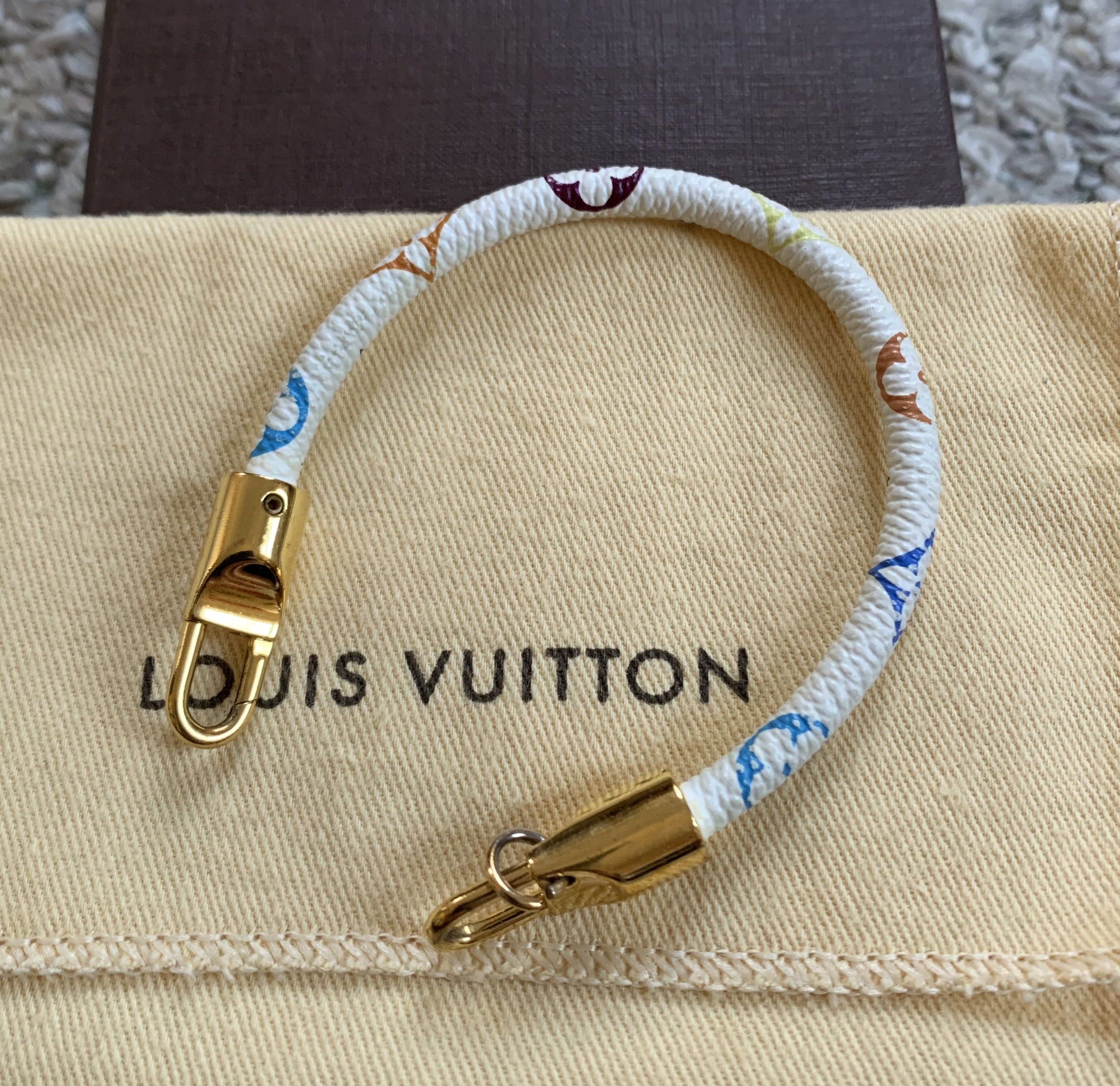 S/S 2003 Louis Vuitton x Takashi Murakami Multicolor Monogram Luck It  Bracelet