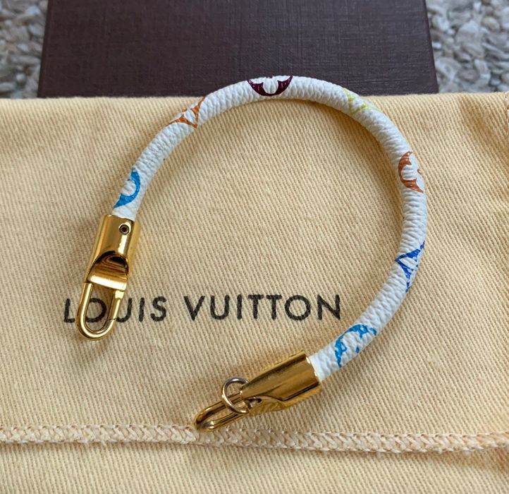 Louis Vuitton White Monogram Multicolore Luck It Bracelet