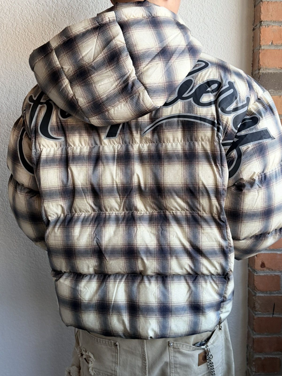 HMDD Raspberry Plaid Puffer Coat Size US S / EU 44-46 / 1 - 2 Thumbnail