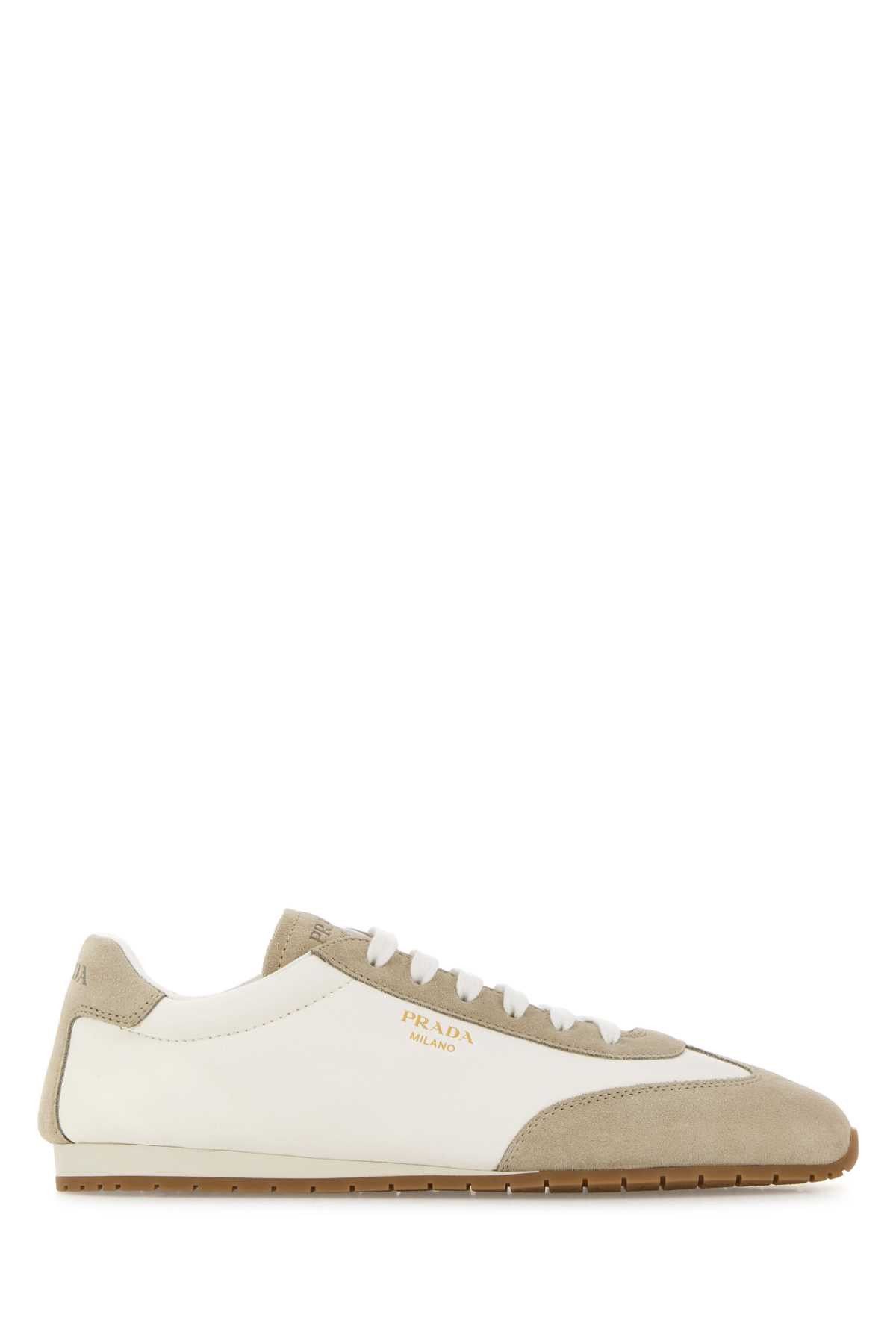Prada Two-Tone Nappa Leather And Suede Sneakers Size US 10 / IT 40 - 1 Thumbnail