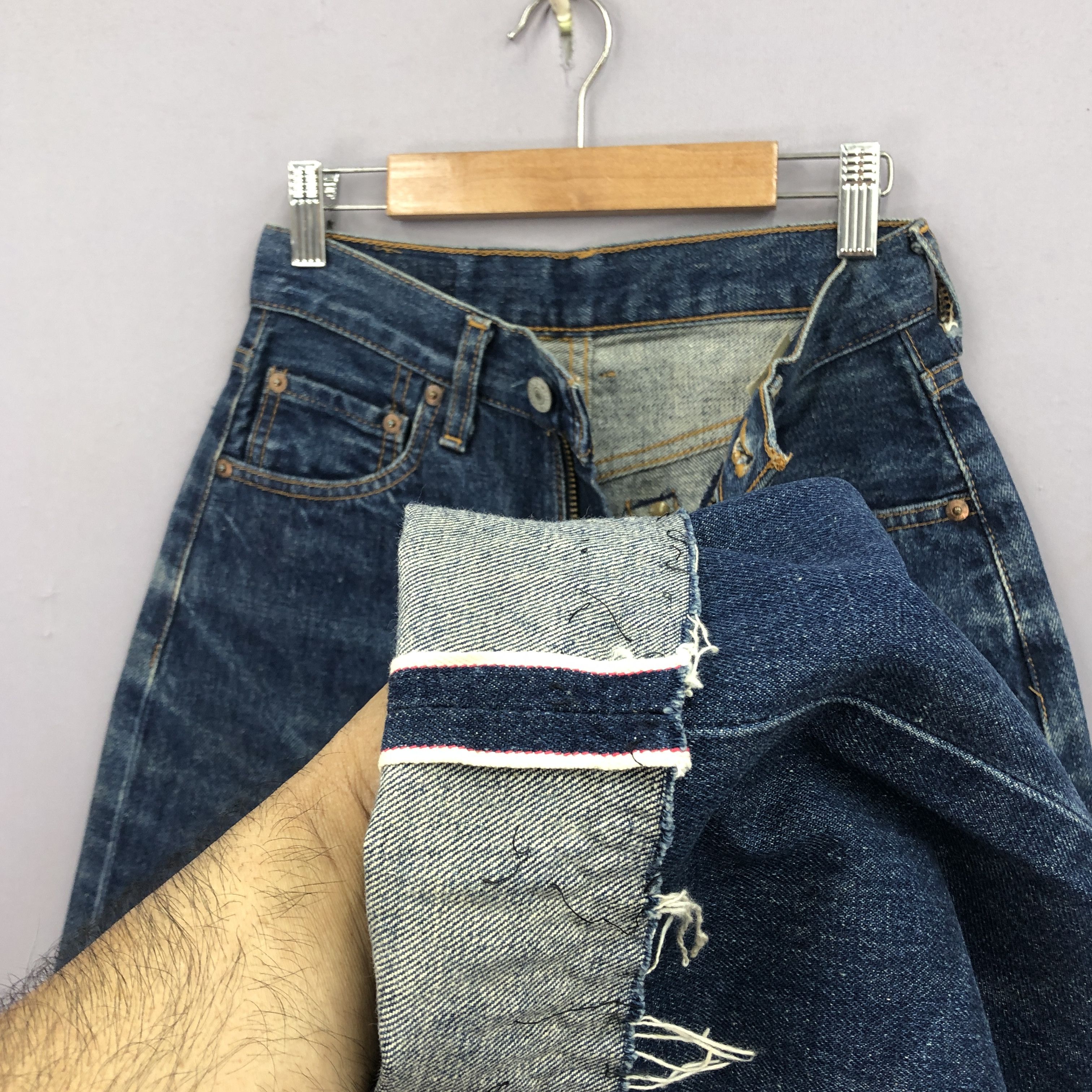 Levi's Vintage 90s Levis 704z Selvedge Jeans Levi's Stonewash Denim Size 24" / US 00 / IT 34 - 9 Thumbnail