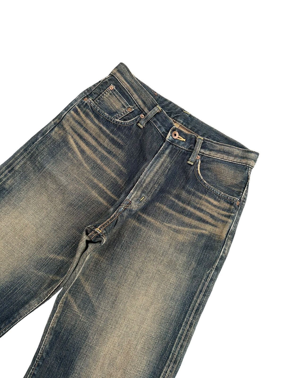 Kapital RUSTY VINTAGE EDWIN 505Z SELVEDGE MUDWASH FADED DENIM JEANS Size US 30 / EU 46 - 5 Thumbnail