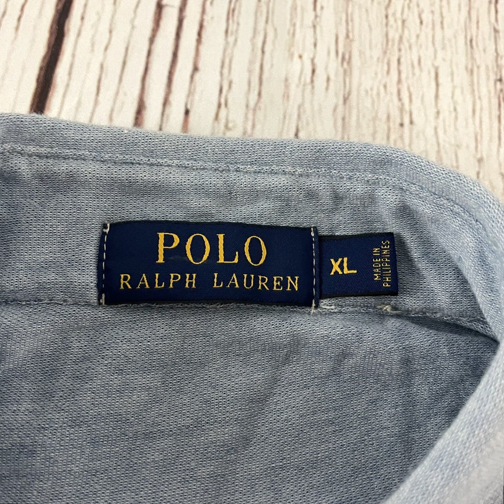 Polo Ralph Lauren Polo Ralph Lauren Shirt Long Sleeve XL Men Solid Blue Button-Up Cotton Size US XL / EU 56 / 4 - 2 Thumbnail