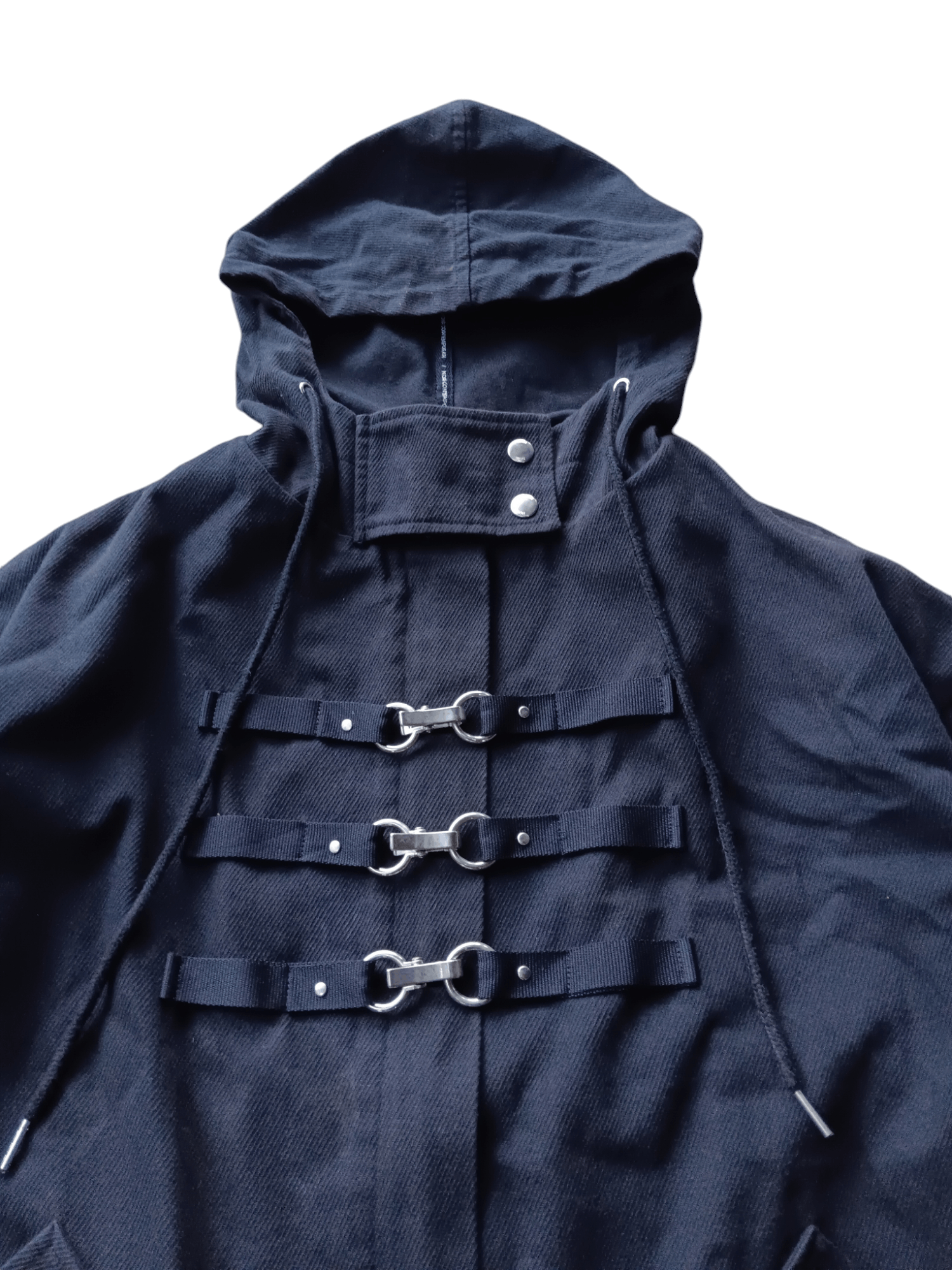 Japanese Brand 🙏24H DELETE🙏Noir contemporain hooded coat jacket Size US M / EU 48-50 / 2 - 4 Thumbnail