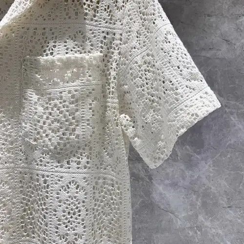 Japanese Brand Mikami x Kyono Hollow Out Crochet Shirt Size US M / EU 48-50 / 2 - 4 Thumbnail