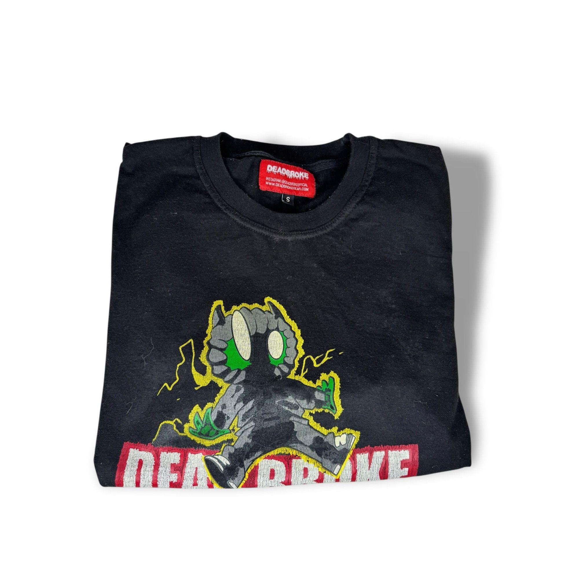 Other Deadbroke S Long Sleeve T-Shirt Black Graphic Tee Size US S / EU 44-46 / 1 - 5 Thumbnail