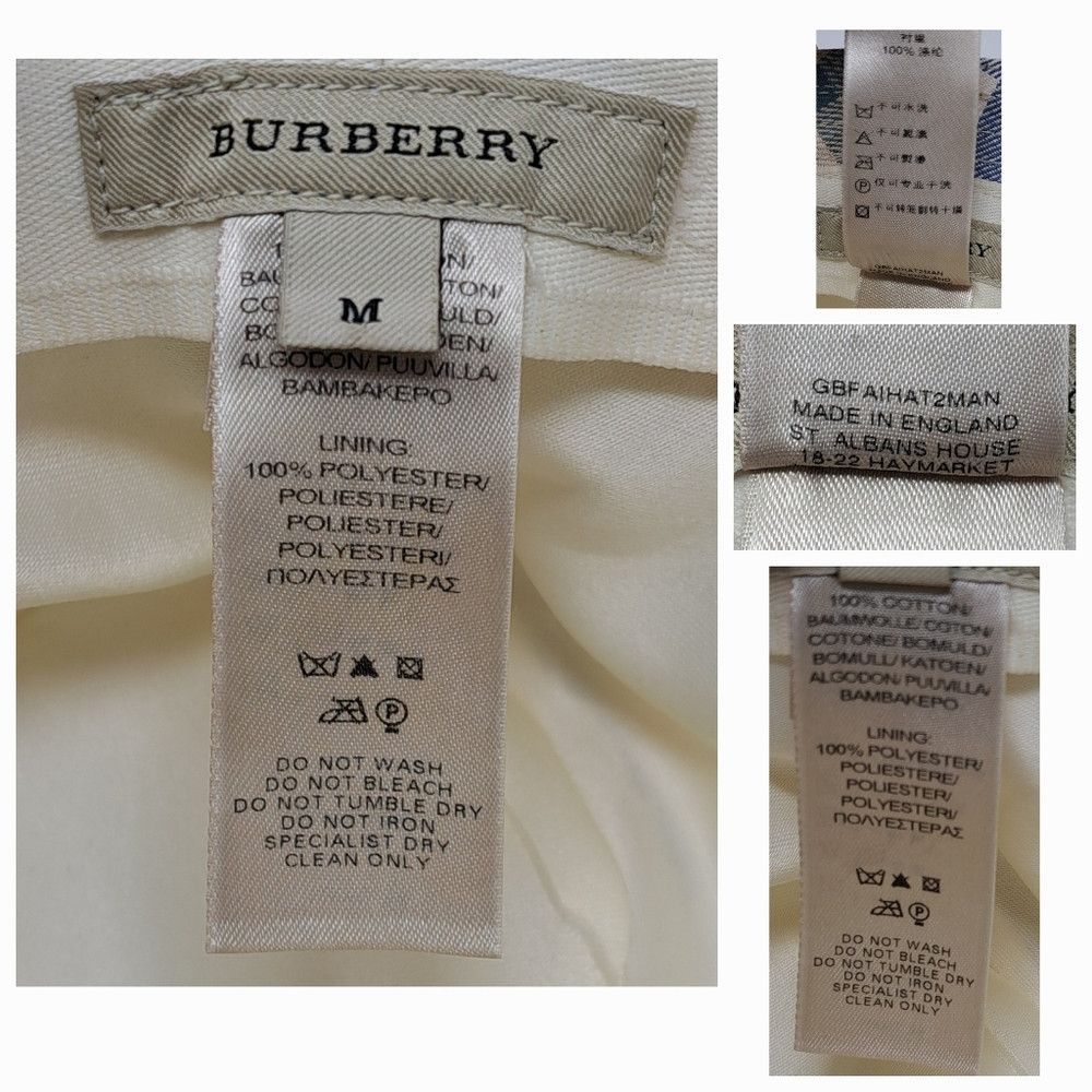 Burberry Burberry Women's Bucket Hat Nova Check Blue Cream England V Size ONE SIZE - 4 Thumbnail