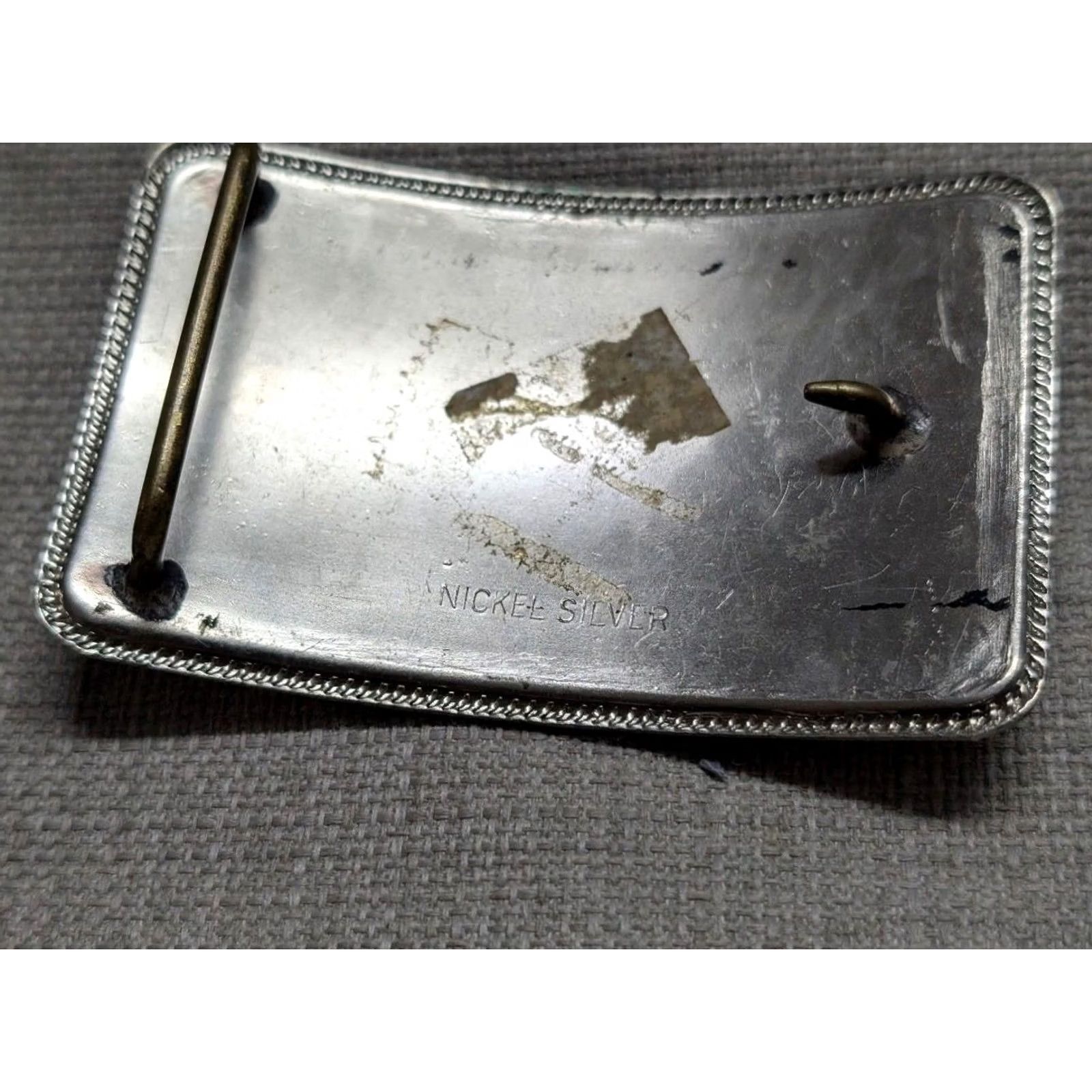 Vintage VINTAGE HORSE HEAD belt buckle MEN Western 1970s Nickel Silver rodeo cowboy belt buckle XS Size ONE SIZE - 4 Thumbnail