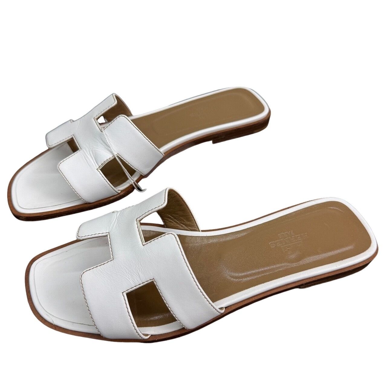 Hermes Hermes Oran Leather Sandals Size 38 Size US 8 / IT 38 - 1 Thumbnail
