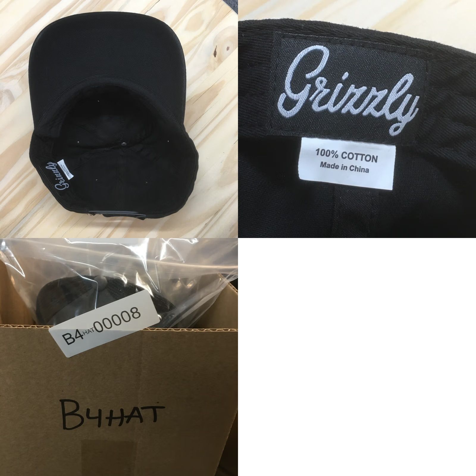 Logo 7 Grizzly Griptape Baseball Hat Mens Black One Size Embroidered Logo Curved Brim Size ONE SIZE - 8 Thumbnail