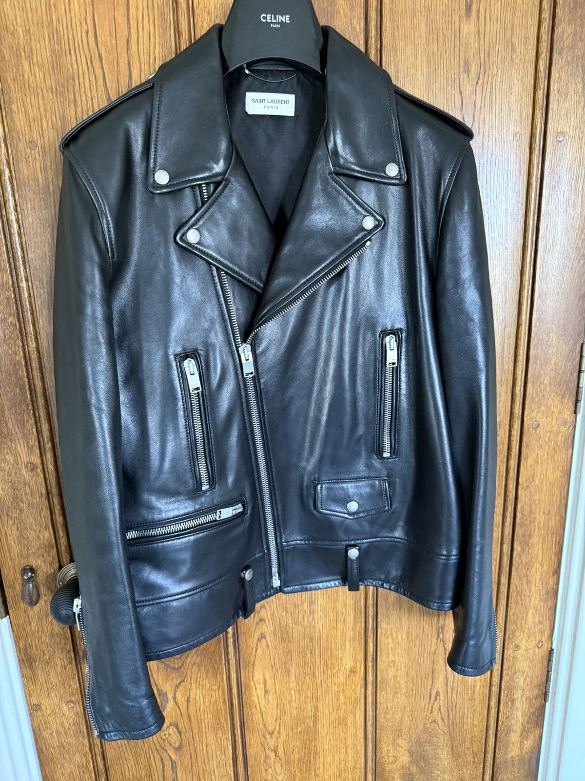 Saint Laurent Paris FW13 Holy Grail Saint Laurent L01 biker leather jacket 54 XL Size US L / EU 52-54 / 3 - 10 Thumbnail