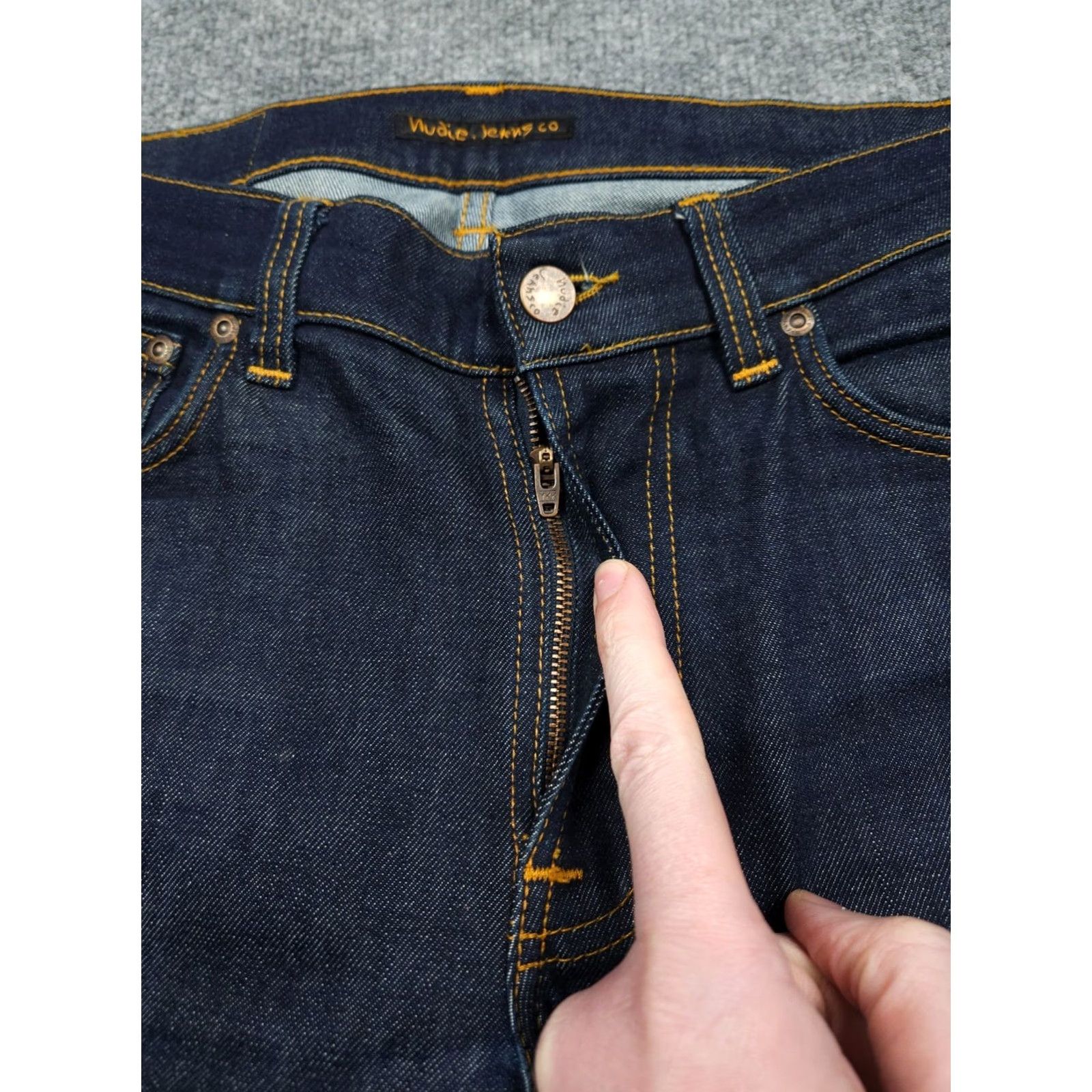 Nudie Jeans Nudie Jeans Lean Dean Slim Skinny Jeans 30 x 28 Dark Wash Stretch Regular Men Blue 29x26 EUC Size US 29 - 4 Thumbnail