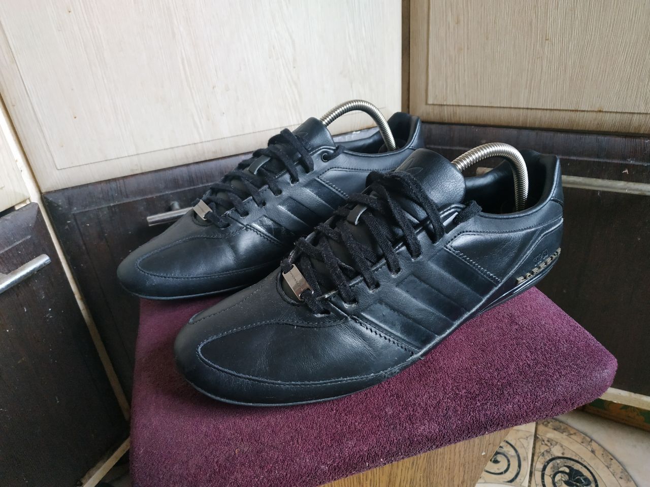 Adidas Adidas x Porsche Design Typ 64 Black Leather Sneakers Size US 9.5 / EU 42-43 - 2 Thumbnail