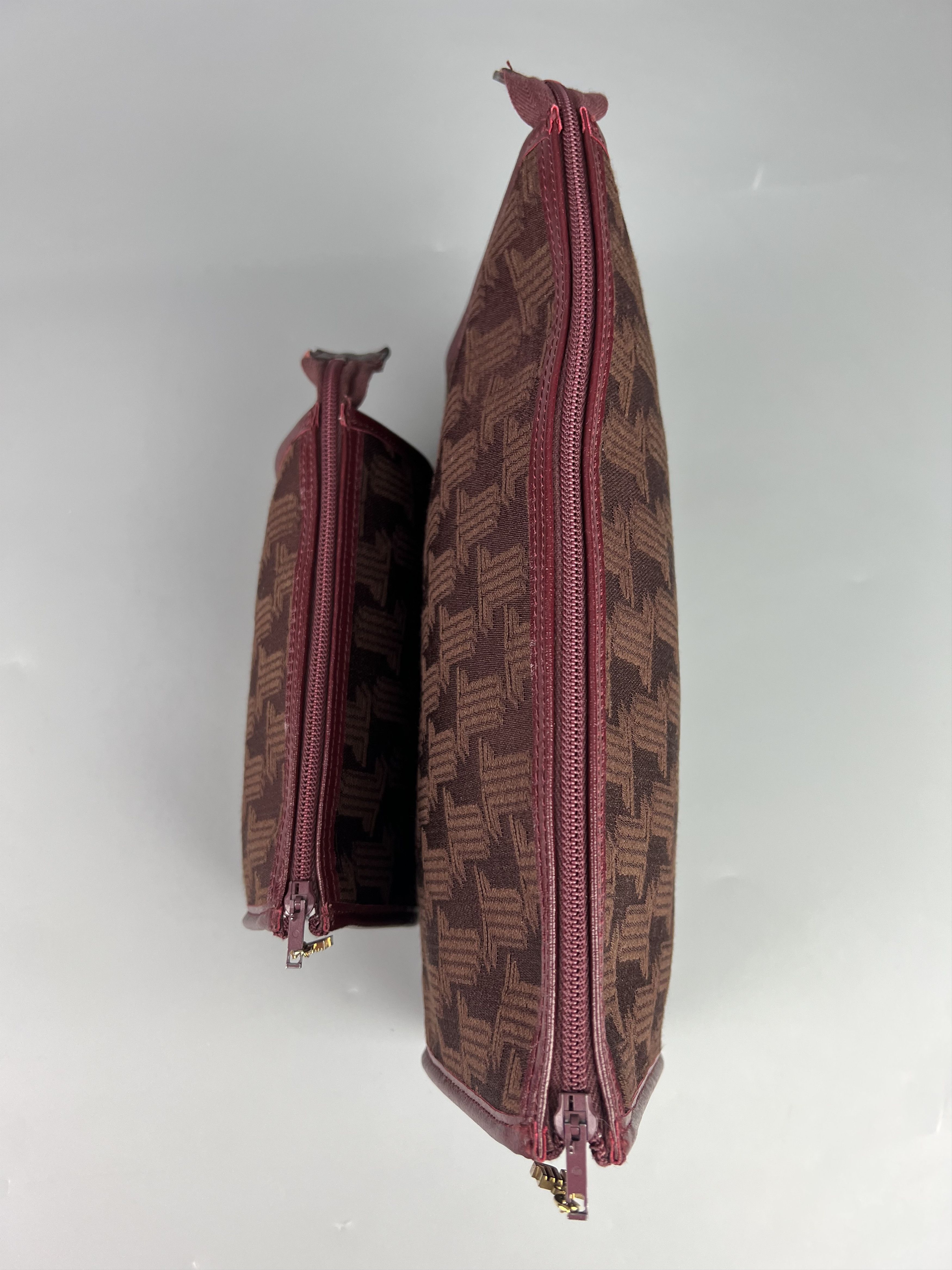 Lanvin Lanvin Set Monogram Logo Canvas Leather Clutch Cosmetic Bag Size ONE SIZE - 7 Thumbnail