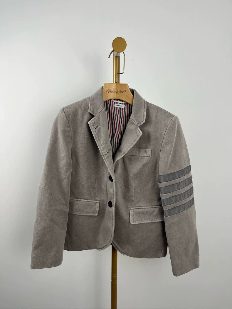 Thom Browne Thom Browne Gray collar long sleeve jacket Size XS / US 0-2 / IT 36-38 - 1 Thumbnail