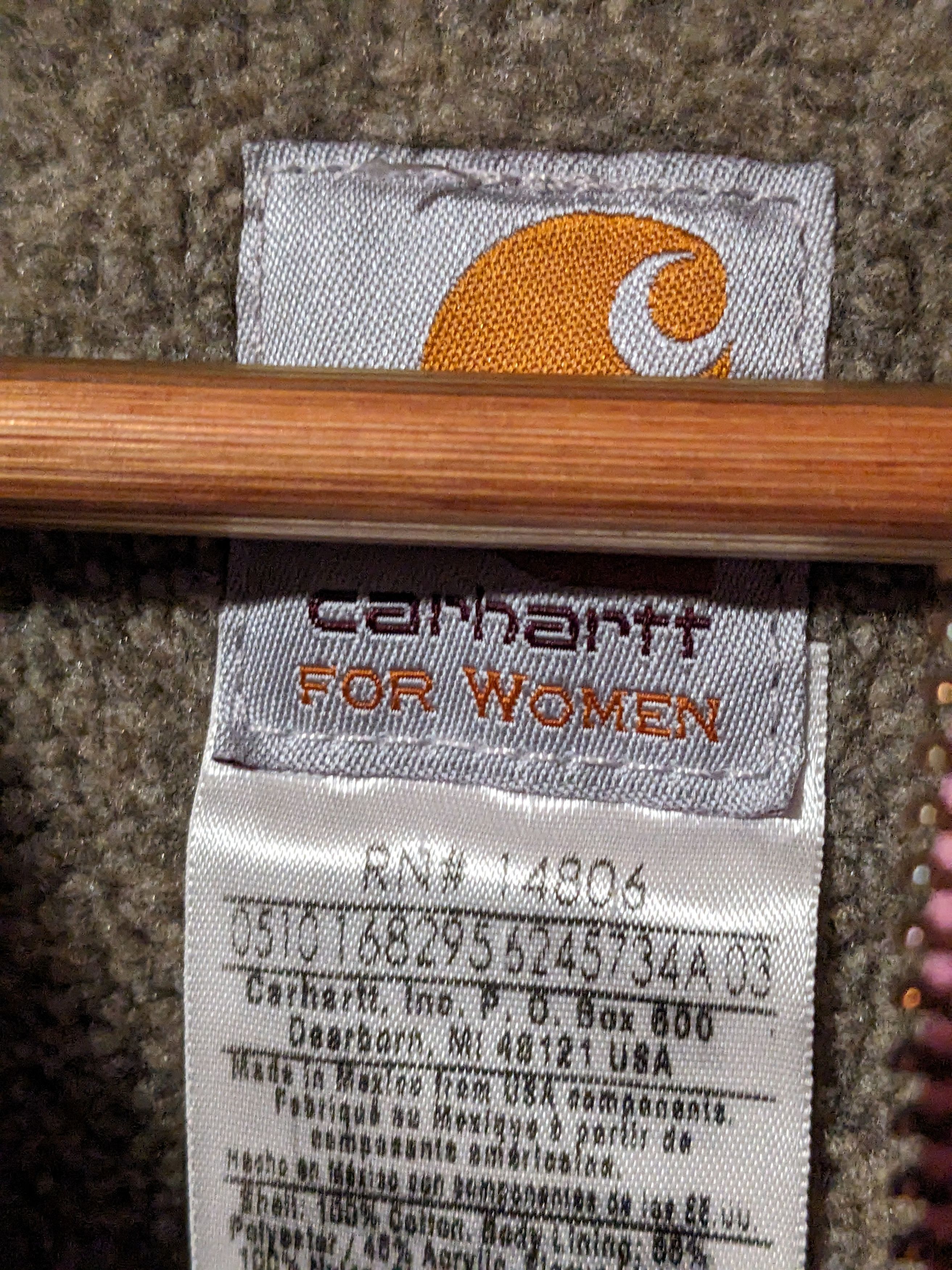 Carhartt × Vintage Vintage Carhartt For Womans WJ141 PKR Sherpa Lined Jacket Size L / US 10 / IT 46 - 4 Thumbnail