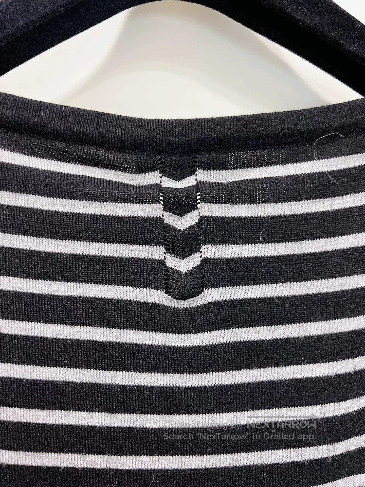 Saint Laurent Paris Saint Laurent Black White Striped Knit Top. Size S / US 4 / IT 40 - 5 Thumbnail