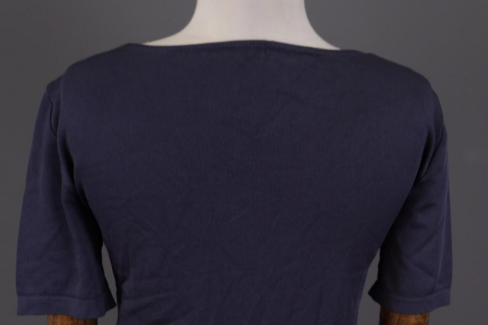Wolford Wolford Blue Short Sleeve Stretch Top Shirt Size L Size L / US 10 / IT 46 - 9 Thumbnail