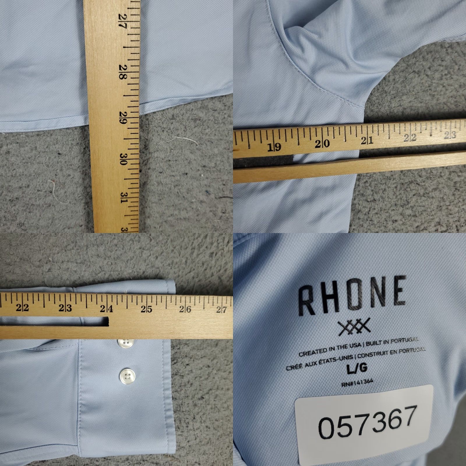 Rhone VINTAGE Rhone Men's Button-Up Shirt XL Blue Nylon Long Sleeve Casual Workplace Size US XL / EU 56 / 4 - 8 Thumbnail