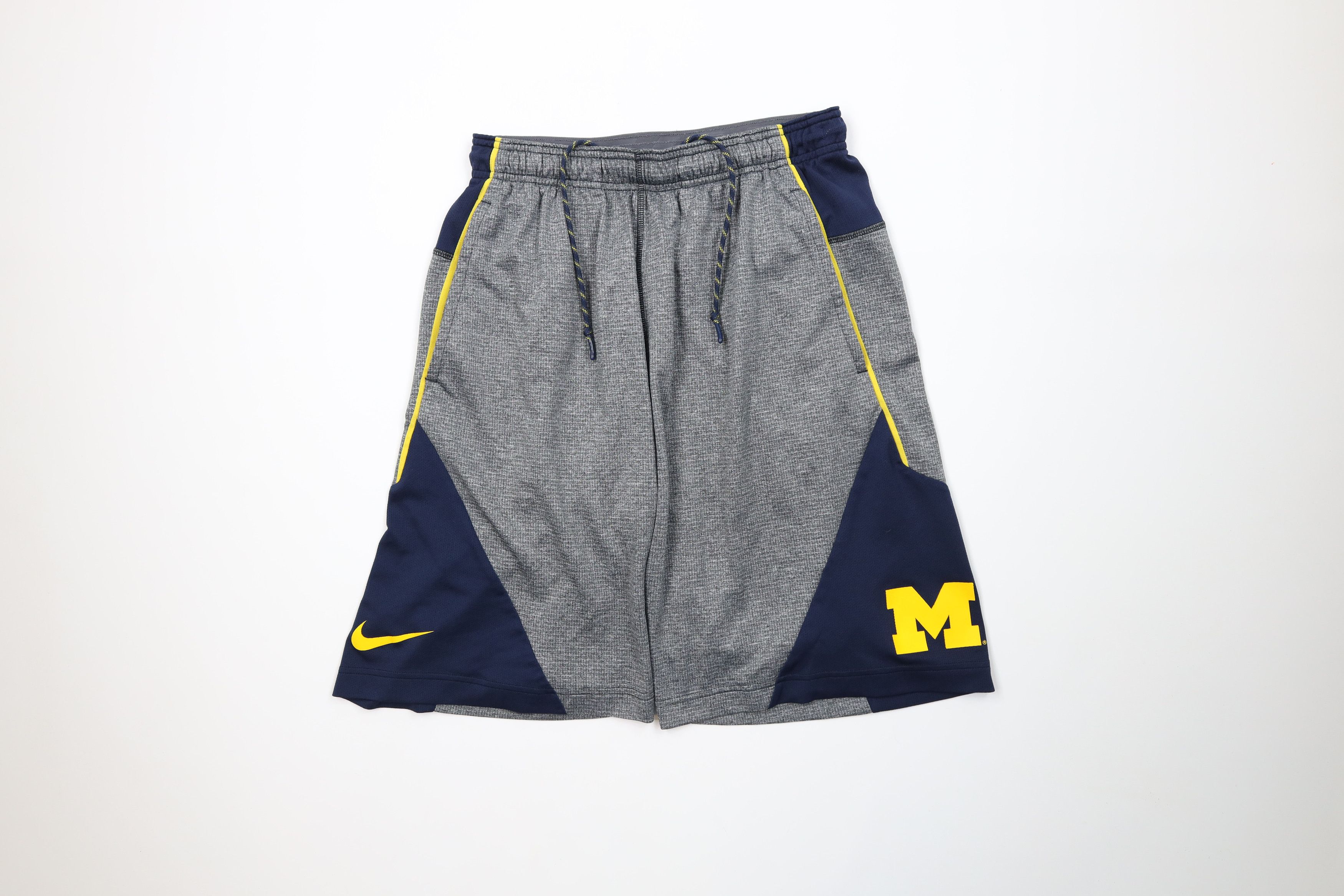 Nike Nike University of Michigan Gym Basketball Shorts Gray Blue Size US 32 / EU 48 - 1 Thumbnail
