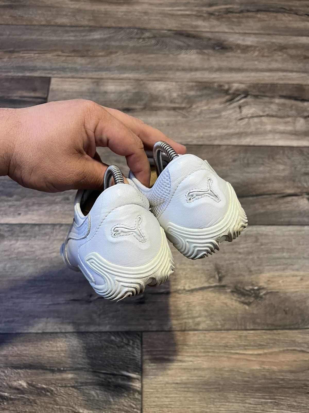 Puma × Vintage Vintage Puma Mostro Speed Cat Y2K White Leather Sneakers Size US 6.5 / IT 36.5 - 4 Thumbnail