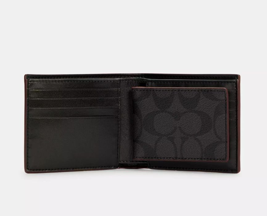 Coach boxed compact online id wallet